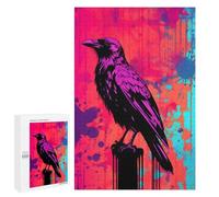 Jigsaw Puzzles for Teenagerss 1000 PCS The Raven Abstract Art Puzzles for Adults Brain Teaser Game Pattern Assembly Parent-child Interaction 1000 PCS