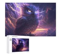 Jigsaw Puzzles for Teenagerss 1000 PCS Thundering Owl Majesty Teenagers Puzzles DIY Toys Staycation Kill Time Fun at Home Activities, 1000 PCS