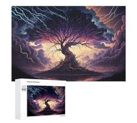 Jigsaw Puzzles for Teenagerss 1000 PCS Thunderstorm Tree Landscape -1 Jigsaws for Adults Anti-Stress Toys Improve Memory Difficult And Challenge 1000 PCS