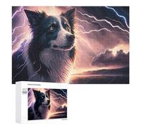 Jigsaw Puzzles for Teenagerss 1000 PCS Thunderstorm Wolf Portrait -1 Jigsaws for Adults Anti-Stress Toys Improve Memory Difficult And Challenge 1000 PCS