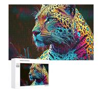 Jigsaw Puzzles for Teenagerss 1000 PCS Vibrant Leopard Portrait Adult Jigsaw Toy Wall Decor Staycation Kill Time Fun Activities at Home 1000 PCS
