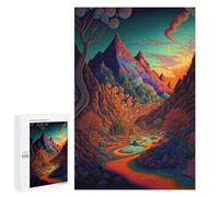 Jigsaw Puzzles for Teenagerss 1000 PCS Whimsical Mountain Landscape -2 Adult Puzzles Hands-on Game Stress Reliever Unique Gifts for Birthday And Christmas 1000 PCS