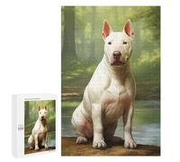 Jigsaw Puzzles for Teenagerss 1000 PCS White Bull Terrier Puzzles for Adults Brain Teaser Game Pattern Assembly Parent-child Interaction 1000 PCS