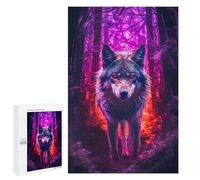 Jigsaw Puzzles for Teenagerss 1000 PCS Wolf Dark Forest Jigsaws for Adults Anti-Stress Toys Improve Memory Difficult And Challenge 1000 PCS