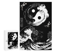 Jigsaw Puzzles for Teenagerss 1000 PCS Yin And Yang Axolotl Wave Adult Puzzles Toy Wall Decor Staycation Kill Time Stress Reduction Gifts 1000 PCS