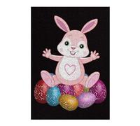 Jigsaw Puzzles for Teenagerss 1000pcs(38x26cm) Dabbing Rabbit Easter Day Jigsaws for Adults Toy Wall Decor Hand Speed Race Deal As Gifts for The Whole Family 1000pcs(38x26cm)