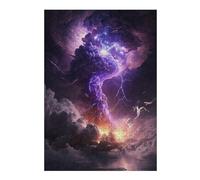 Jigsaw Puzzles for Teenagerss 1000pcs(38x26cm) S Thunderstorm with Lightning Strikes Jigsaws for Adults Anti-Stress Toys Home Decoration for Is Ideal As A Gift 1000pcs(38x26cm) S