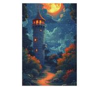 Jigsaw Puzzles for Teenagerss 1000pcs(75x50cm) Magical Forest Pathway with Tower Adult Jigsaw Puzzle Family Games Birthday Present Deal As Gifts for The Whole Family 1000pcs(75x50cm)