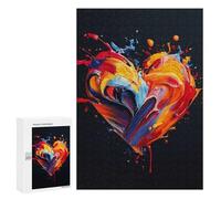 Jigsaw Puzzles for Teenagerss 300 PCS Abstract Heart Painting Puzzles for Adults Fun Games Analysis And Logic Parent-child Interaction 300 PCS