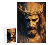 Jigsaw Puzzles for Teenagerss 300 PCS Abstract Jesus Christ with Crown of Thorns Puzzles for Adults Fun Games Analysis And Logic Parent-child Interaction 300 PCS