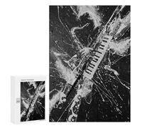 Jigsaw Puzzles for Teenagerss 300 PCS Abstract Musical Instrument Black And White Art Jigsaw for Adults Anti-Stress Toys For Family Fun Parent-child Interaction 300 PCS