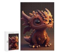Jigsaw Puzzles for Teenagerss 300 PCS Adorable Baby Dragon Artwork -2 Jigsaw Puzzle Anti-Stress Toys Precision Cutting Parent-child Interaction 300 PCS