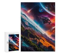 Jigsaw Puzzles for Teenagerss 300 PCS Alien Frontier Voyage Puzzles for Adults Brain Teaser Game Pattern Assembly Parent-child Interaction 300 PCS