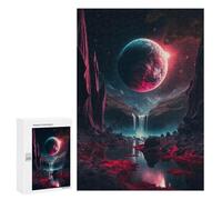Jigsaw Puzzles for Teenagerss 300 PCS Alien Waterfall Planet Adult Puzzles Hands-on Game Stress Reliever Unique Gifts for Birthday And Christmas 300 PCS