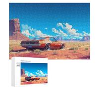 Jigsaw Puzzles for Teenagerss 300 PCS American Dream Car Puzzle for Adults Brain Teaser Game Difficult Hard Unique Birthday And Gifts 300 PCS