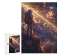 Jigsaw Puzzles for Teenagerss 300 PCS Astronaut Cosmic Sunset Teenagers Puzzles DIY Toys Staycation Kill Time Fun at Home Activities, 300 PCS