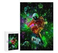 Jigsaw Puzzles for Teenagerss 300 PCS Astronaut Skateboarding in Space -1 Adult Jigsaw Family Game Analysis And Logic Unique Gifts for Birthday And Christmas 300 PCS