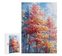 Jigsaw Puzzles for Teenagerss 300 PCS Autumn Blaze Jigsaw Puzzle Relaxing Games Home Decoration Unique Birthday And Gifts 300 PCS