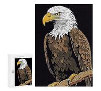 Jigsaw Puzzles for Teenagerss 300 PCS Bald Eagle Bird Puzzles for Adults Brain Teaser Game Pattern Assembly Parent-child Interaction 300 PCS