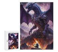 Jigsaw Puzzles for Teenagerss 300 PCS Battle Majestic Dragon Puzzles for Adults Fun Games Analysis And Logic Parent-child Interaction 300 PCS