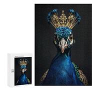 Jigsaw Puzzles for Teenagerss 300 PCS Blue Peacock King Adult Puzzles Toy Wall Decor Staycation Kill Time Stress Reduction Gifts 300 PCS