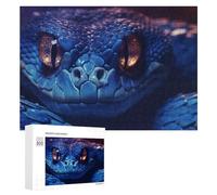 Jigsaw Puzzles for Teenagerss 300 PCS Blue Serpent's Gaze Adult Jigsaw Toy Wall Decor Staycation Kill Time Fun Activities at Home 300 PCS