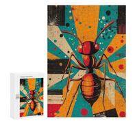 Jigsaw Puzzles for Teenagerss 300 PCS Bold Geometric Ant Print Unique Insect Art for Modern Homes Ant Illustration Adult Puzzles Toy Wall Decor Staycation Kill Time Stress Reduction Gifts 300 PCS
