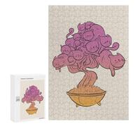 Jigsaw Puzzles for Teenagerss 300 PCS Bonsai Cat Tree Adult Puzzles Toy Wall Decor Staycation Kill Time Stress Reduction Gifts 300 PCS