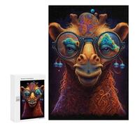 Jigsaw Puzzles for Teenagerss 300 PCS Camel Glasses Jigsaw Family Game Perfect Decoration Unique Gifts for Birthday And Christmas 300 PCS