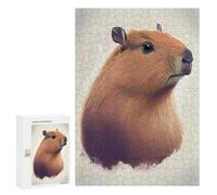 Jigsaw Puzzles for Teenagerss 300 PCS Capybara Animal Drawing Puzzles for Adults Brain Teaser Game Pattern Assembly Parent-child Interaction 300 PCS
