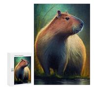 Jigsaw Puzzles for Teenagerss 300 PCS Capybara Water Animal Jigsaw Puzzle Relaxing Games Home Decoration Unique Birthday And Gifts 300 PCS