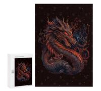 Jigsaw Puzzles for Teenagerss 300 PCS Chinese New Year Dragon Puzzle for Adults Brain Teaser Game Difficult Hard Unique Birthday And Gifts 300 PCS