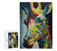 Jigsaw Puzzles for Teenagerss 300 PCS Colored Wild Giraffe Puzzles for Adults Fun Games Analysis And Logic Parent-child Interaction 300 PCS