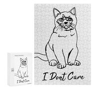 Jigsaw Puzzles for Teenagerss 300 PCS Cool Cat in Minimalist Art Jigsaw Puzzle Relaxing Games Home Decoration Unique Birthday And Gifts 300 PCS