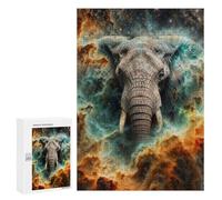 Jigsaw Puzzles for Teenagerss 300 PCS Cosmic Nebula Elephant Jigsaw Puzzle Relaxing Games Home Decoration Unique Birthday And Gifts 300 PCS