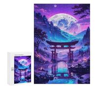 Jigsaw Puzzles for Teenagerss 300 PCS Cosmic Torii Gate Glow Jigsaw Puzzle Relaxing Games Home Decoration Unique Birthday And Gifts 300 PCS