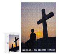 Jigsaw Puzzles for Teenagerss 300 PCS Cross Jesus3 Puzzles for Adults Brain Teaser Game Pattern Assembly Parent-child Interaction 300 PCS