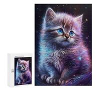 Jigsaw Puzzles for Teenagerss 300 PCS Cute Galaxy Kitten Jigsaw Puzzle Relaxing Games Home Decoration Unique Birthday And Gifts 300 PCS