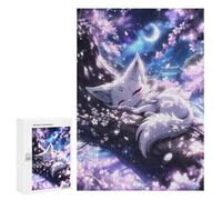 Jigsaw Puzzles for Teenagerss 300 PCS Dream Kitsune Anime Fox Jigsaws for Adults Family Games Enhance Memory Unique Birthday And Gifts 300 PCS