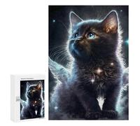 Jigsaw Puzzles for Teenagerss 300 PCS Enchanted Celestial Kitten Jigsaw Puzzle Anti-Stress Toys Precision Cutting Parent-child Interaction 300 PCS