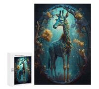 Jigsaw Puzzles for Teenagerss 300 PCS Enchanted Forest Giraffe Adult Puzzles Hands-on Game Stress Reliever Unique Gifts for Birthday And Christmas 300 PCS