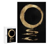 Jigsaw Puzzles for Teenagerss 300 PCS Enso Circle Calligraphy Puzzles for Adults Brain Teaser Game Pattern Assembly Parent-child Interaction 300 PCS