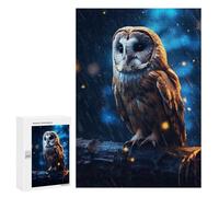 Jigsaw Puzzles for Teenagerss 300 PCS Epic Rainy Barn Owl Puzzles for Adults Brain Teaser Game Pattern Assembly Parent-child Interaction 300 PCS