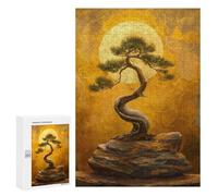 Jigsaw Puzzles for Teenagerss 300 PCS Golden Harmony Bonsai Tree Puzzles for Adults Fun Games Analysis And Logic Parent-child Interaction 300 PCS