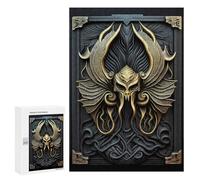 Jigsaw Puzzles for Teenagerss 300 PCS Golden Skull Kraken Puzzle for Adults Brain Teaser Game Difficult Hard Unique Birthday And Gifts 300 PCS