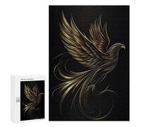 Jigsaw Puzzles for Teenagerss 300 PCS Golden Winged Eagle Adult Puzzles Toy Wall Decor Staycation Kill Time Stress Reduction Gifts 300 PCS