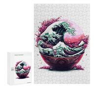 Jigsaw Puzzles for Teenagerss 300 PCS Great Ramen Wave Adult Jigsaw Family Game Analysis And Logic Unique Gifts for Birthday And Christmas 300 PCS