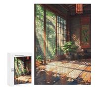 Jigsaw Puzzles for Teenagerss 300 PCS Japanese House in Forest Puzzles for Adults Brain Teaser Game Pattern Assembly Parent-child Interaction 300 PCS