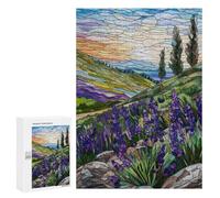 Jigsaw Puzzles for Teenagerss 300 PCS Lavender Fields at Dawn Puzzles for Adults Fun Games Analysis And Logic Parent-child Interaction 300 PCS