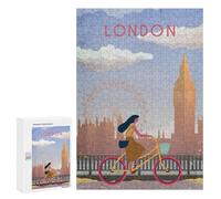 Jigsaw Puzzles for Teenagerss 300 PCS London Vintage Adult Puzzles Hands-on Game Stress Reliever Unique Gifts for Birthday And Christmas 300 PCS